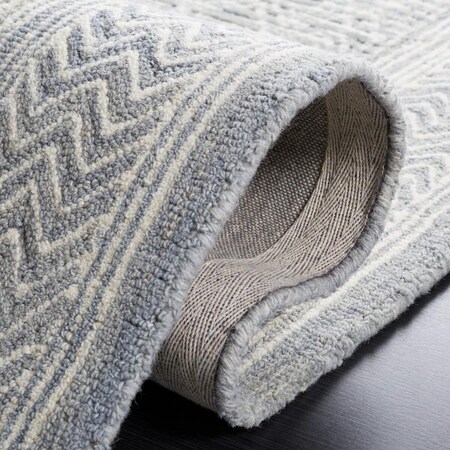 Safavieh 6 x 6 ft. Abstract Hand Tufted Round Area Rug; Light Blue & Ivory ABT226J-6R